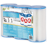 INTEX Pack 3 Cartuchos Filtro Tipo A, Cartuchos de Depuradora, Compatible con Múltiples Modelos, Altura: 20,2 cm, Diámetro Exterior: 11 cm