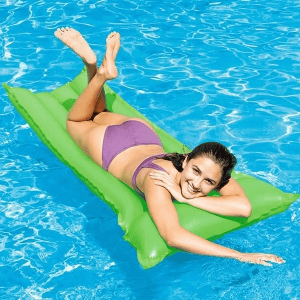Colchoneta Hinchable Piscina de 183 x 76 cm, Con 2 Cámaras de Aire para Mayor Seguridad, Ideal para estar Tumbado, Soporta Hasta 100Kg, Incluye Kit de Parches para Reparar Pequeños Poros o Pinchazos
