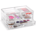 Organizador de Cosméticos, Organizador de Maquillaje con Múltiples Compartimentos, Ideal para Organizar tu Maquillaje y Cosméticos, Diseño Resistente y Compacto, Ideal para Cualquier Baño o Espacio de Cuidado Personal, Gran Capacidad de Almacenaje, 15