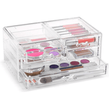 Organizador de Cosméticos, Organizador de Maquillaje con Múltiples Compartimentos, Ideal para Organizar tu Maquillaje y Cosméticos, Diseño Resistente y Compacto, Ideal para Cualquier Baño o Espacio de Cuidado Personal, Gran Capacidad de Almacenaje, 15
