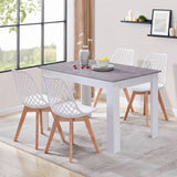 1/2/4/6 Unidad Sillas para Comedor, Sillas para Cocina con Asiento Blando, Tapizado y Patas Resistentes de Madera de Haya, Sillas Nórdicas con Diseño Tramado