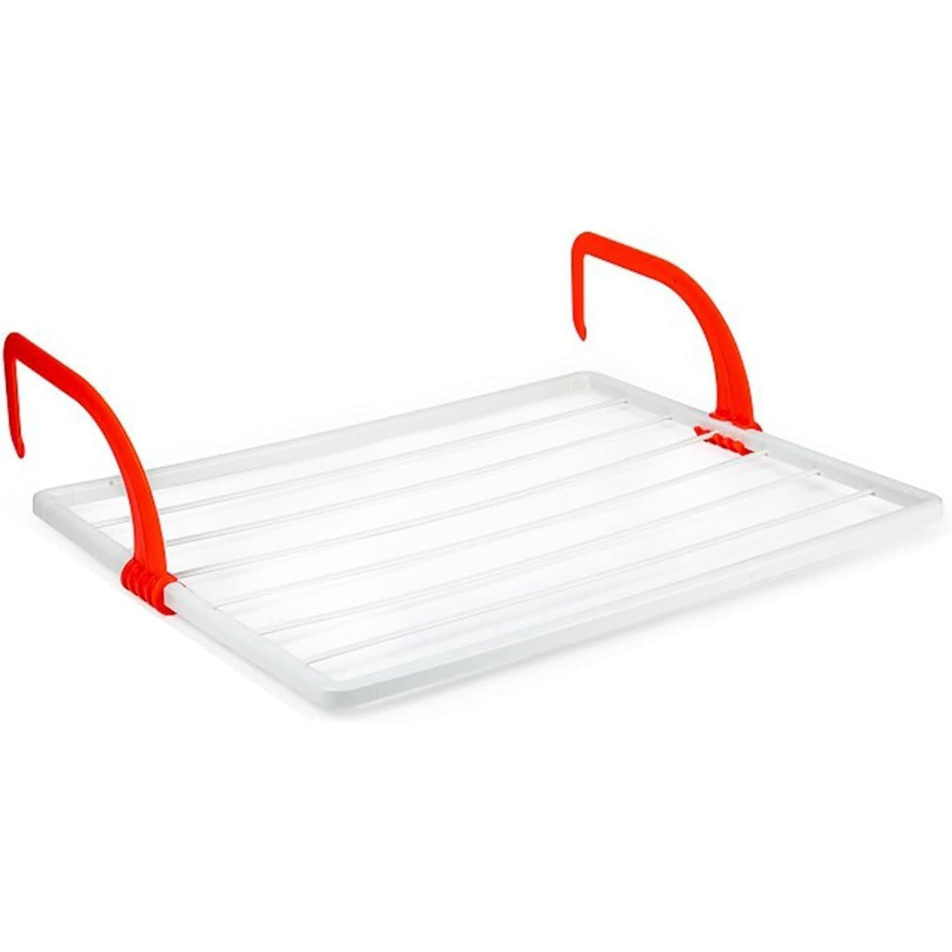 Tendedero Balcón con Gran Superficie de Tendido, para Balcones y Radiadores, Máxima Resistencia al Sol y a la Intemperie, Hecho de Resina Resistente, Aguanta el Peso de la Ropa, Extensible, Compacto y con Tamaño Optimizado