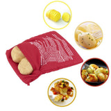 Bolsa Microondas Patatas, Ideal para Cocinar Patatas de Forma Rápida y Fácil en solo 4 Minutos, Bolsa para Cocinar en el Microondas, Ideal para Patatas, Maiz, Boniato, 23 x 20 cm