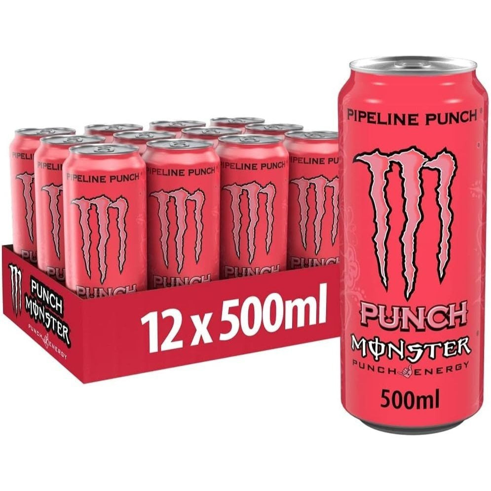 MONSTER ENERGY Bebida Energética, Refresco Energético, Pack 12/24 Latas de 500ml