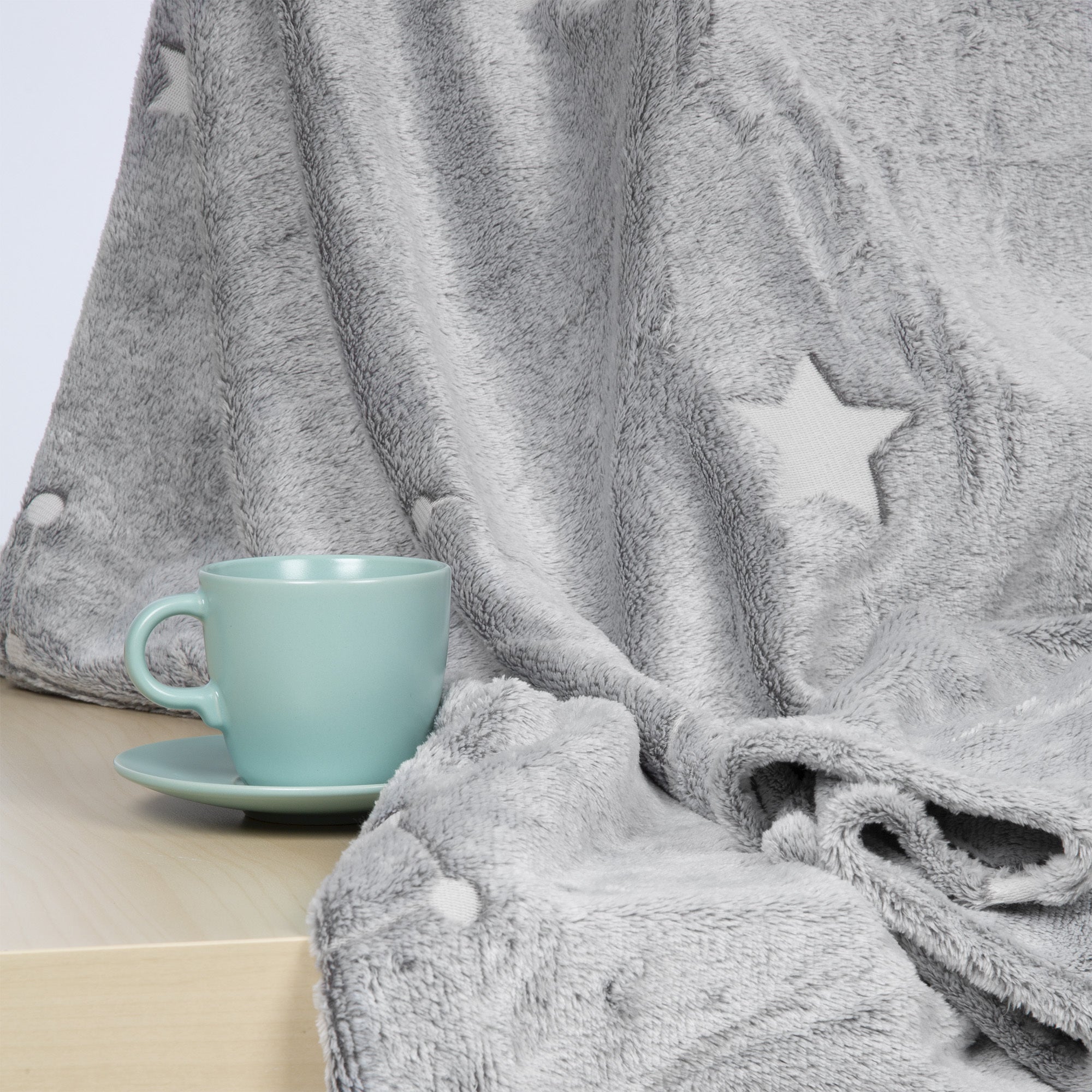 Manta Suave de Invierno Super Suave y Cálida de Poliéster, Manta de Sofá, Manta de Siesta, con Diseño de Constelaciones Ideal para Niños y Niñas, 127 x 152,5 cm