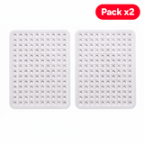 Pack 2 Salvaplatos Fregaderos, Alfombrilla Protectora para Fregadero de Cocina, Fácil de Limpiar, Elaborada con un Material Resistente al Agua y a la Grasa que no Acumula Suciedad, Antideslizante, Plegable 32 x 27 x 0,5 cm