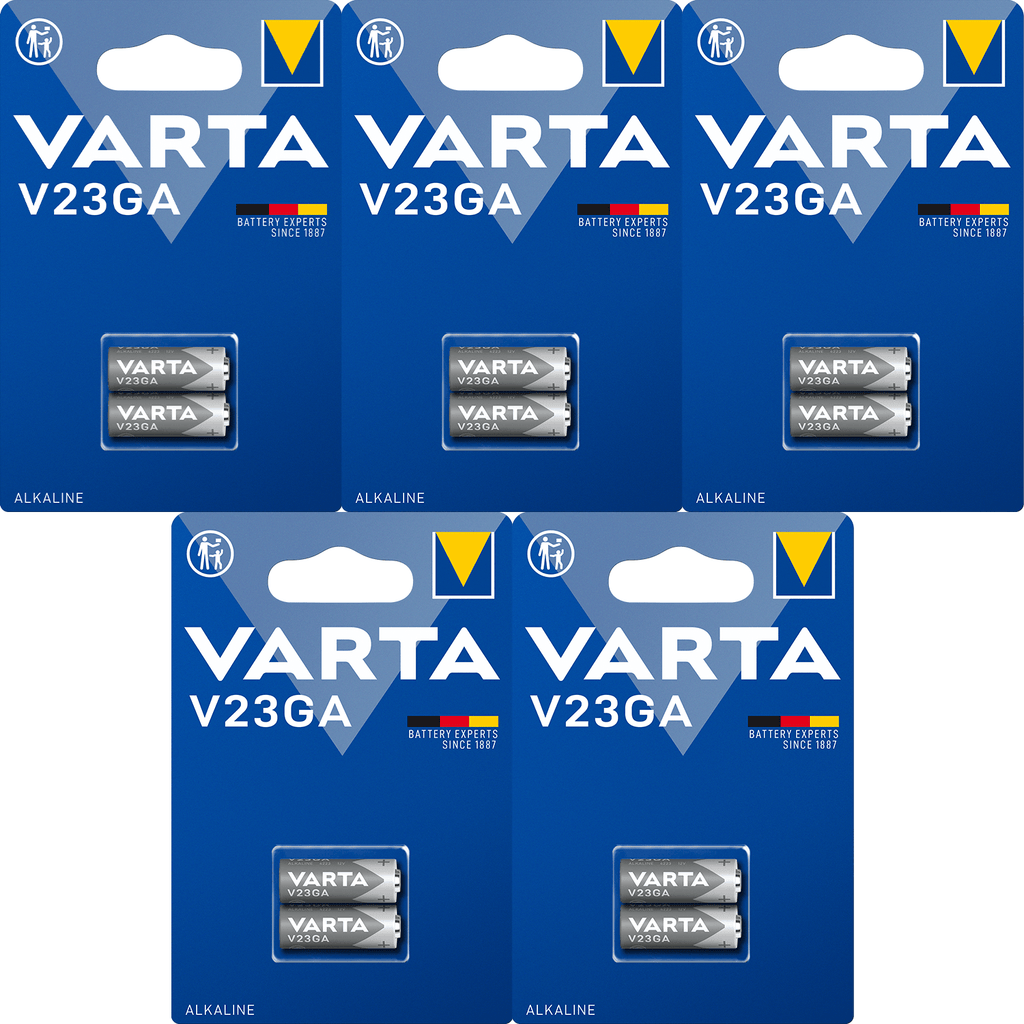 Pilas V23GA Alcalina de Alto Rendimiento, Larga Duración, Para Uso Diario, Ideal para Relojes, Alarmas, Cámaras de Fotos, Calculadoras, Mandos a Garaje, Rastreadores y Otros Dispositivos Pequeños - VARTA