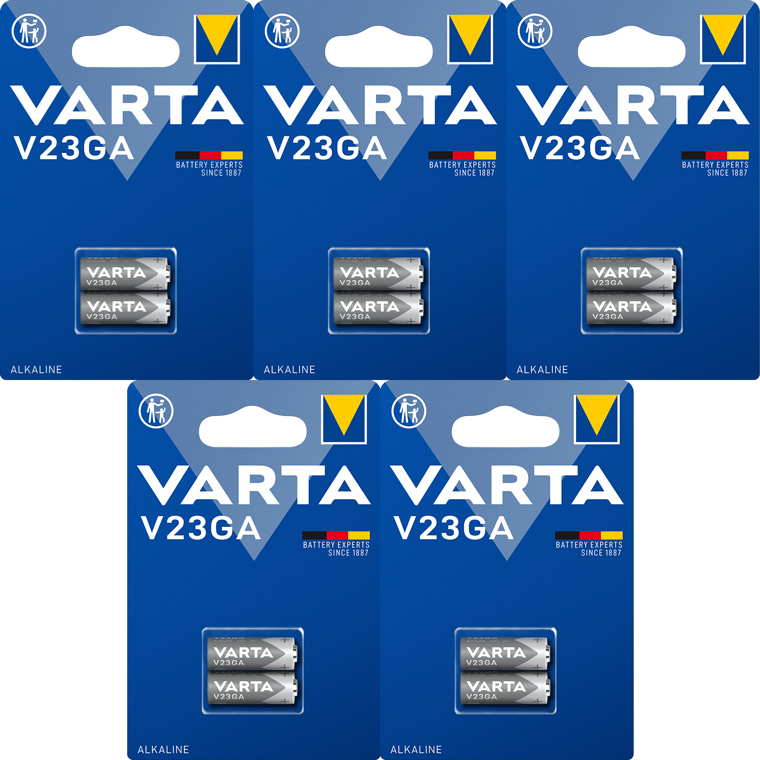 Pilas V23GA Alcalina de Alto Rendimiento, Larga Duración, Para Uso Diario, Ideal para Relojes, Alarmas, Cámaras de Fotos, Calculadoras, Mandos a Garaje, Rastreadores y Otros Dispositivos Pequeños - VARTA
