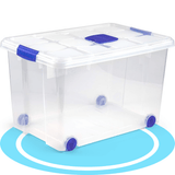 Caja Almacenamiento plástico para Guardar y Ordenar Juguetes, Libros, Documentos, Ropa, Mantas. Cierre Hermético, Gran Capacidad y Resistencia