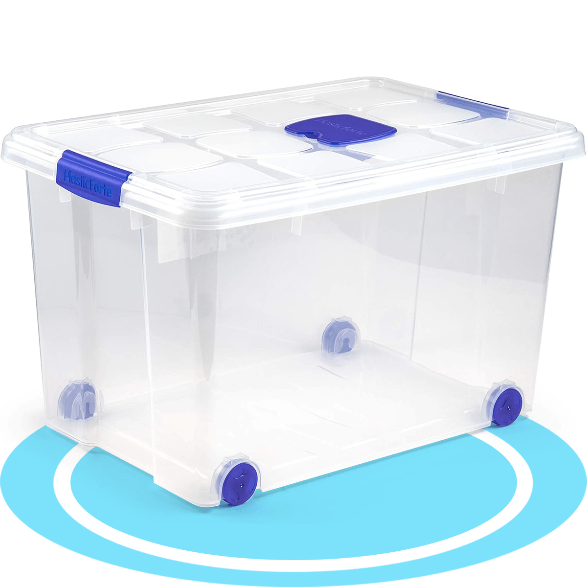 Caja Almacenamiento plástico para Guardar y Ordenar Juguetes, Libros, Documentos, Ropa, Mantas. Cierre Hermético, Gran Capacidad y Resistencia