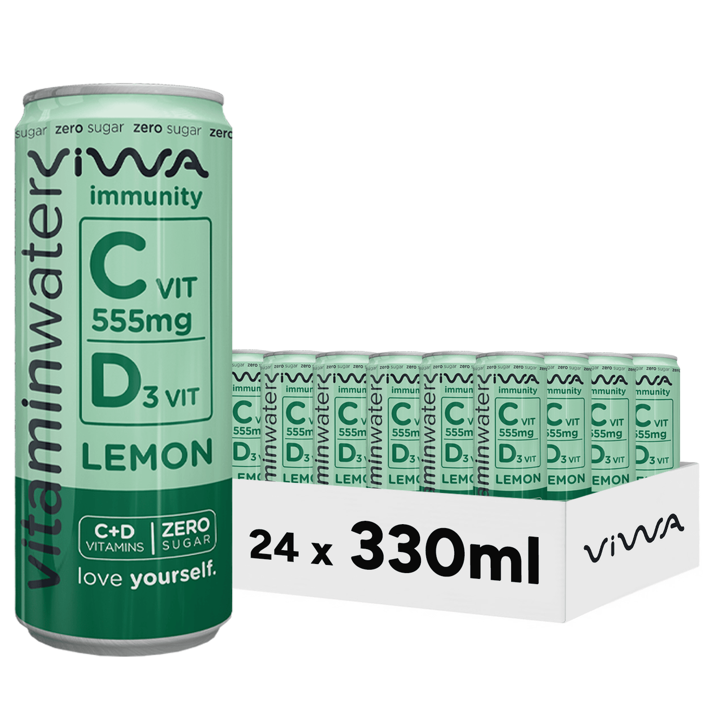 VIWA VitaminWater & Tea, Bebidas Refrescantes con Vitaminas y Minerales, 330ml, Pack de 24