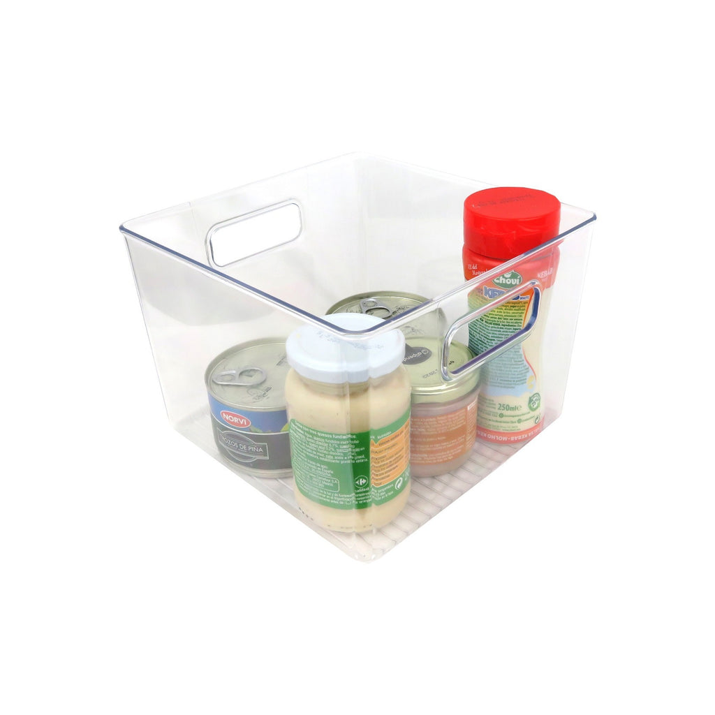 Organizador Nevera, Caja de Almacenamiento Transparente para Nevera, Contenedor de Plástico Multiusos, Ideal para Organizar y Optimizar el Espacio, Plástico Resistente