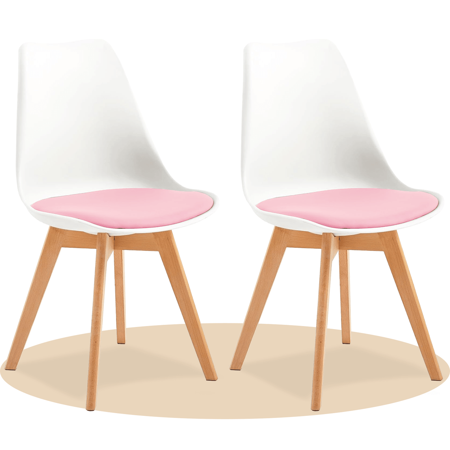 1/2/4/6 Unidad Sillas para Comedor, Sillas para Cocina con Asiento Blando, Tapizado y Patas Resistentes de Madera de Haya, Sillas Nórdicas