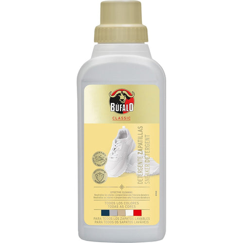 Búfalo Detergente Zapatos, Ideal para Todos los Colores, Limpieza Eficaz, Neutraliza los Olores y Proporciona Frescura Duradera, 500ml