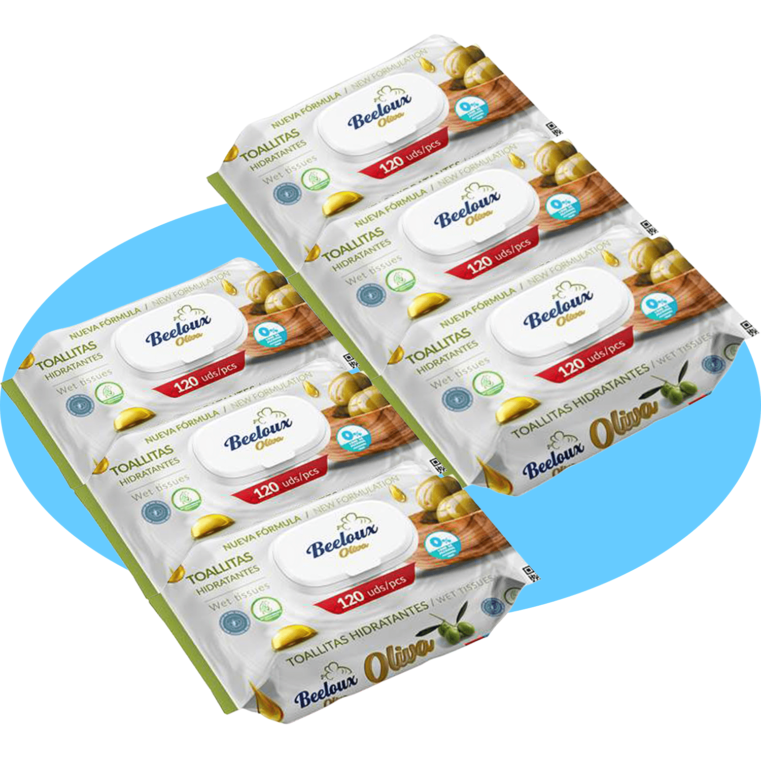 Toallitas Húmedas, Cuidado e Hidratación Profunda, Fibras Ultrasuaves ideales para Piel Sensible, Perfume Fresco, Packs de 3/6/9/12 Unidades, 360/720/1080/1440 Toallitas