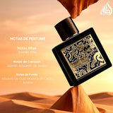 Lattafa Qaed Al Fursan Eau de Parfum Unisex, Perfume Árabe de Aroma Frutal y Amaderado con Notas de Piña, Azafrán, Ámbar y Cedro, 90 ml
