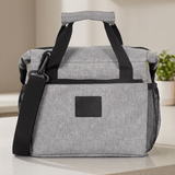 Bolsa Térmica Comida de 30L de Capacidad, Bolsa Aislamiento Isotérmico Hermética, Resistente y Espaciosa, ideal para Picnic, Playa, Camping y Excursión, Negro y Gris