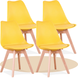 1/2/4/6 Unidad Sillas para Comedor, Sillas para Cocina con Asiento Blando, Tapizado y Patas Resistentes de Madera de Haya, Sillas Nórdicas