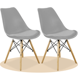 Sillas para Comedor, Sillas para Cocina con Asiento Blando, Tapizado y Patas Resistentes de Madera de Haya, Sillas Nórdicas Minimalistas, 49.5 x 44 x 79.5 cm