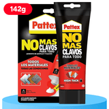 Pattex No Más Clavos Para Todo HighTack, Pegamento de Montaje Resistente a Temperaturas Extremas, Pegamento Fuerte en Superficies Húmedas, Adhesivo Blanco, 142g