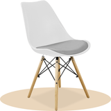 Sillas para Comedor, Sillas para Cocina con Asiento Blando, Tapizado y Patas Resistentes de Madera de Haya, Sillas Nórdicas Minimalistas, 49.5 x 44 x 79.5 cm
