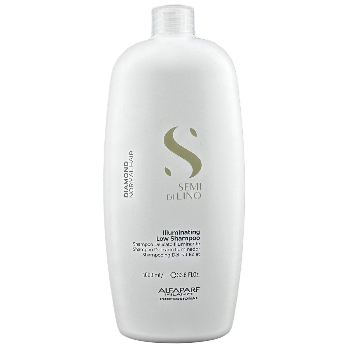 Alfaparf Milano Semi di Lino, Champú Iluminador para Cabello Opaco, Brillo y Suavidad, 1000 ml
