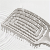 Cepillo Desenredante Curvo para Todo Tipo de Cabello, Peine Desenredante sin Dolor, Anti tirones, Antifrizz, Peine para el Cabello de Diseño Hueco, Mango Ergonómico, Fácil Uso en Húmedo y Seco