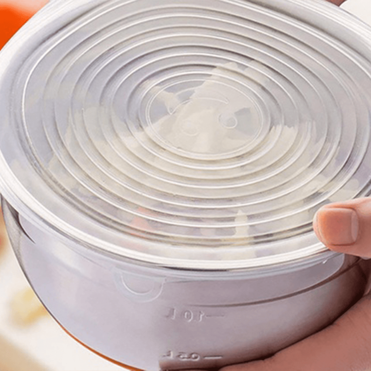 6 Tapas Elasticas Alimentos Varios Tamaños, Mantiene Comida Fresca, Reutilizable y Fácil de Limpiar, Apto para Microondas, Nevera y Lavavajillas, Hecho de Silicona Resistente, Incluye 6 Tapas