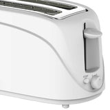 Tostadora de Pan de Molde de 4 Rebanadas, 6 Niveles de Tostado, Botón de Parado, Capacidad para 4 Rebanadas, Ranura de Acero Inoxidable, Bandeja Recogemigas, 220V-240V/50Hz, 1300W