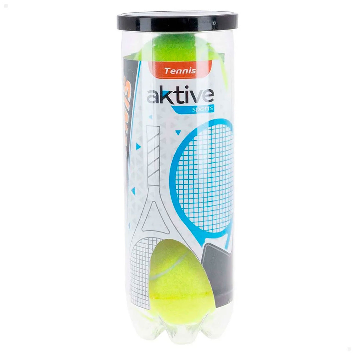 AKTIVE Pelotas de Tenis para Práctica, Entrenamiento y Juegos Recreativos, Resistentes, Paquete de 3 Pelotas