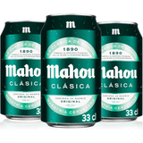Mahou Clásica, Cerveza 24 Latas de 330ml, Cerveza Dorada Lager, Sabor Suave, 4,8% Volumen de Alcohol