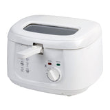 Freidora de Aceite, Freidora Eléctrica con 2,5 Litros de Capacidad, Ventana Superior, Termostato Regulable, Cesta con Mango Abatible, Desmontable para facitilar la Limpieza, Selector de Temperatura: 0ºC-190ºC, Tamaño Compacto, 1,800 W