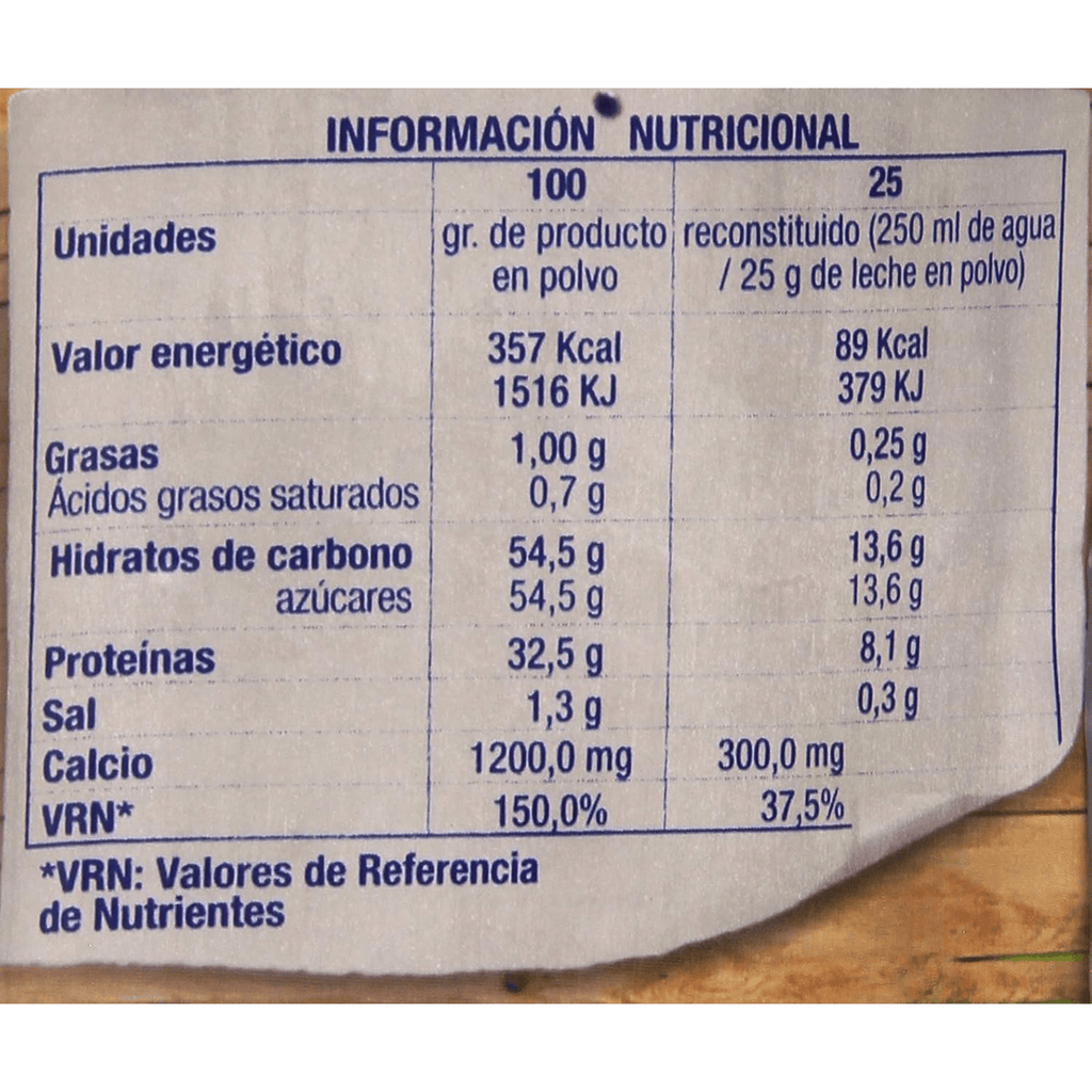 Central Lechera Asturiana Leche en Polvo Desnatada, Sin Aditivos Artificiales, 1kg