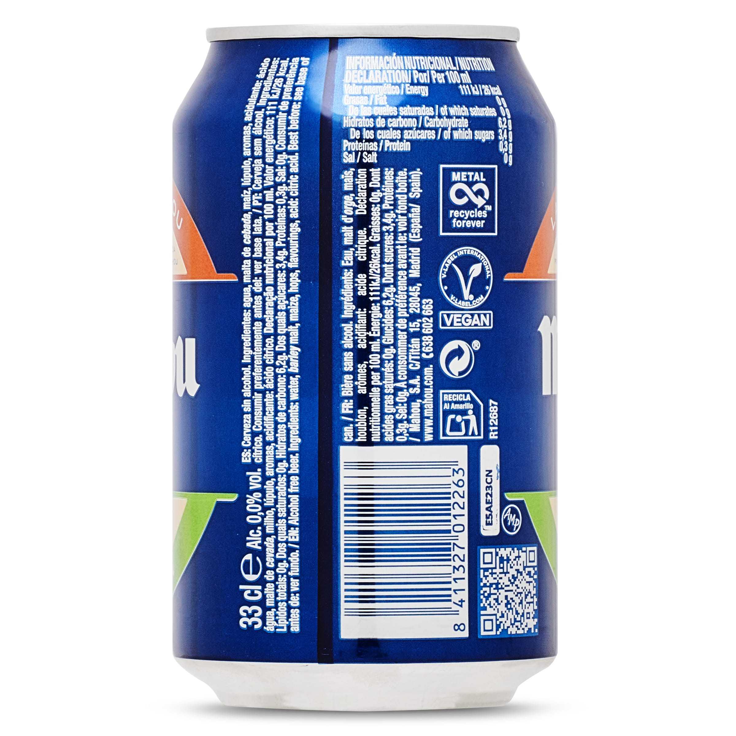 Mahou 0,0 Tostada, Pack de 24 Latas de 330 ml, Cerveza Lager Refrescante, Ligera y Suave, Sabor Auténtico, Cerveza Sin Alcohol
