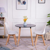 Sillas para Comedor, Sillas de Cocina con Asiento Blando, Tapizado y Patas Resistentes de Madera de Haya