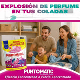 PUNTOMATIC Cápsulas Tricámara Floral, Detergente para Lavadora para Ropa Blanca y de Color, Quitamanchas, 4 Unidades, 192 Lavados en Total