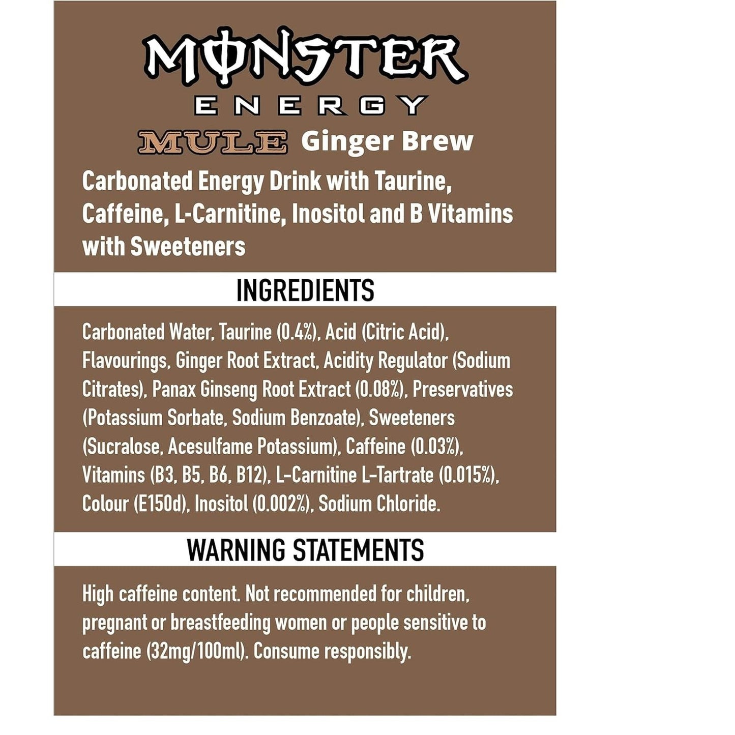 MONSTER ENERGY Bebida Energética, Refresco Energético, Pack 12/24 Latas de 500ml