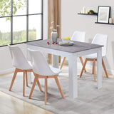 Sillas para Comedor, Sillas de Cocina con Asiento Blando, Tapizado y Patas Resistentes de Madera de Haya