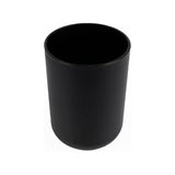 Set de Baño Completo, Conjunto Accesorios Baño Diseño Moderno y Elegante, Incluye Soporte para Cepillos de Dientes, Dispensador de Jabón Líquido, Vaso, Jabonera y Escobilla de Baño, Color Negro, Fabricado en Plastico Resistente y Bambú