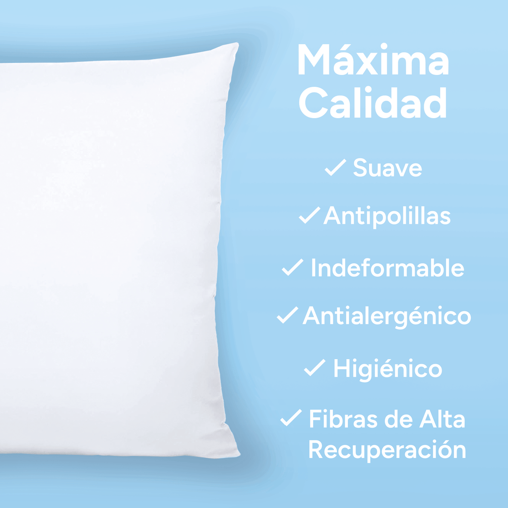 Relleno Cojín de Fibra Hueca Siliconada de Alta Recuperación, Indeformable, Suave, Mullido, Cojín para Sofá o Cama para Casa