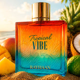 Rayhaan Tropical Vibe Eau de Parfum Unisex, Perfume Árabe de Aroma Tropical y Frutal con Notas de Mango, Piña, Coco y Ámbar, 100 ml