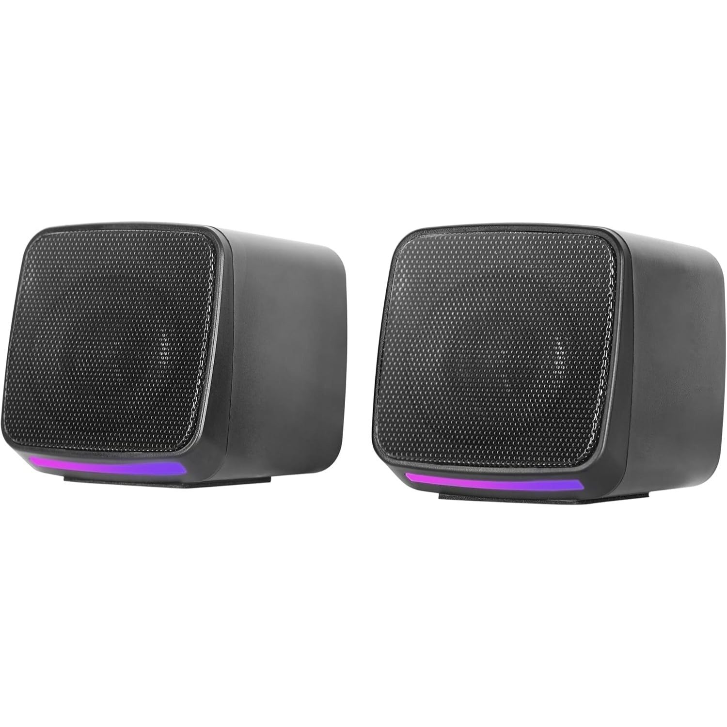Mars Gaming MS-Pro, Altavoces Compactos 10W, Iluminación RGB Flow Dinámica, Altavoz PC con Caja de Control y Entrada Jack 3.5mm, Altavoces Gaming Compatibles con PC/Mac/Smartphone/Tablet, Negro