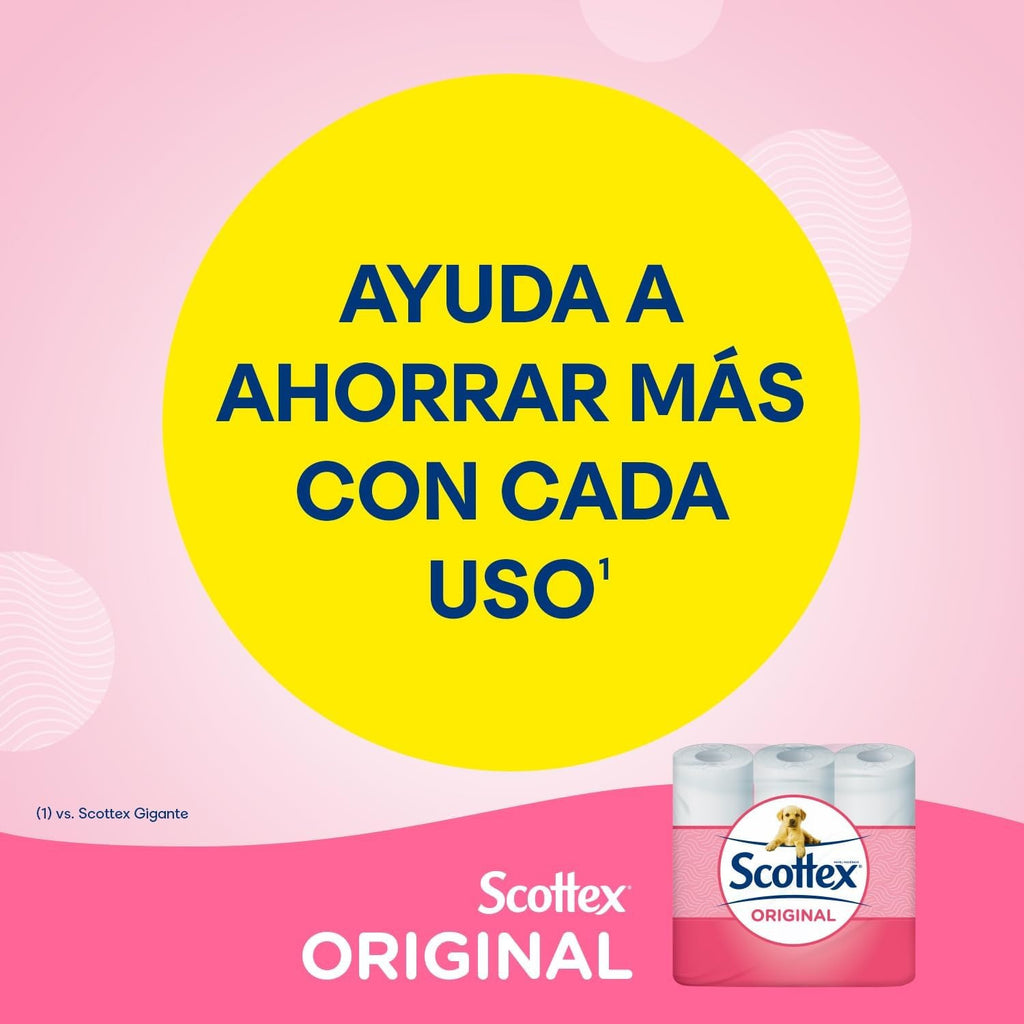 Scottex Papel Higiénico, Rollos dos Capas que Proporcionan el Equilibro Adecuado en Suavidad y Resistencia