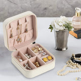 Mini Joyero Viaje, Estuche Portátil para Joyas, Organizador Joyas, Portable, Ideal para Viajes, Cremallera Resistente, Caja de Almacenamiento para pendientes, anillos, collares, pulseras