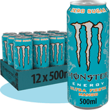 MONSTER ENERGY Ultra Fiesta Mango Bebida Energética Sabor Mango, Sin Azúcar, 12 Latas de 500ml
