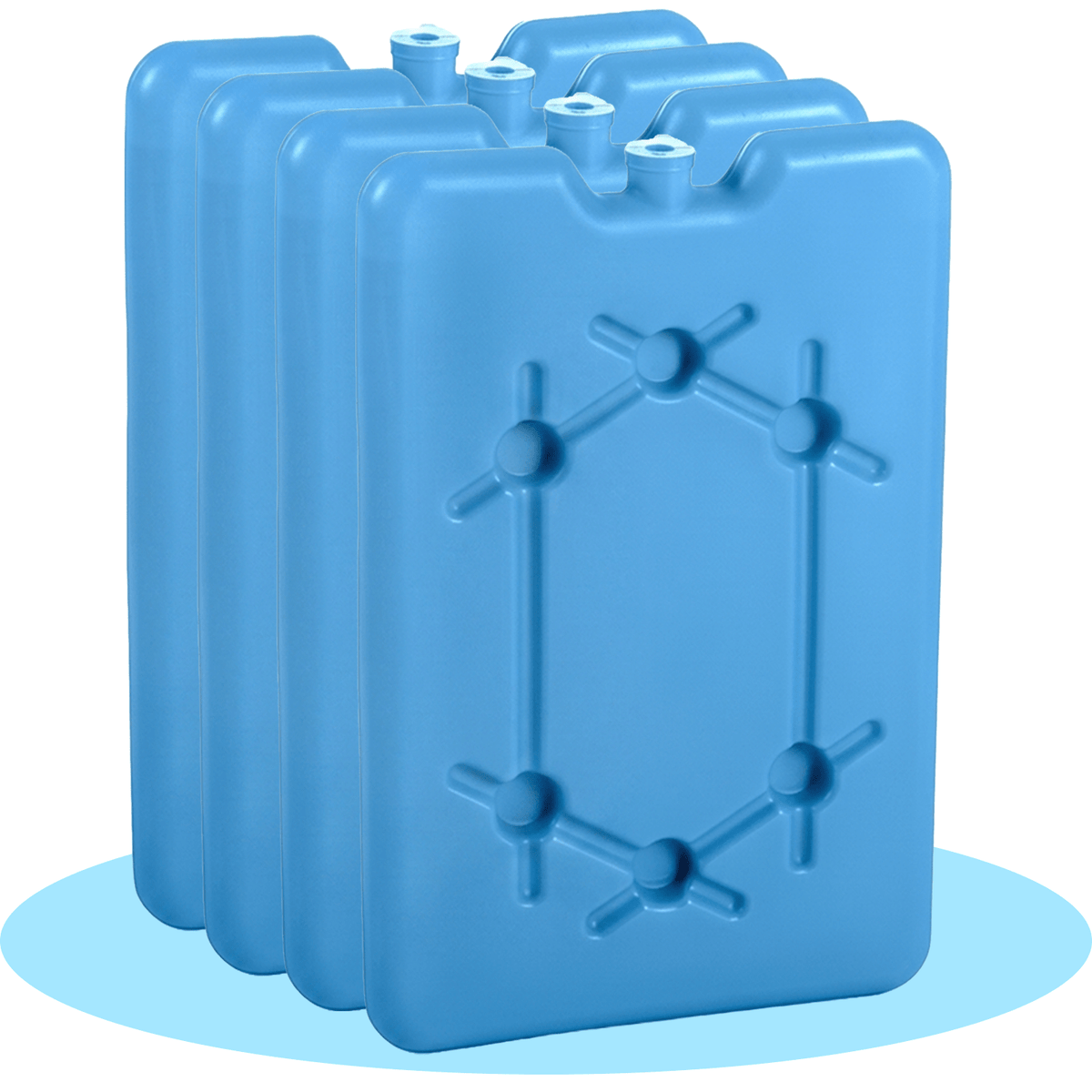 Pack 4 Acumulador de Frío Hielo de 200g de Capacidad, Fabricados con Materiales de Alta Calidad, Reutilizables, Ideales para Neveras, Camping, Playa, Exterior, 200g