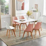 1/2/4/6 Unidad Sillas para Comedor, Sillas para Cocina con Asiento Blando, Tapizado y Patas Resistentes de Madera de Haya, Sillas Nórdicas