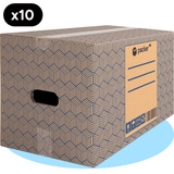 Pack 10 Cajas Carton para Mudanzas y Almacenaje Ultra Resistentes con Asas