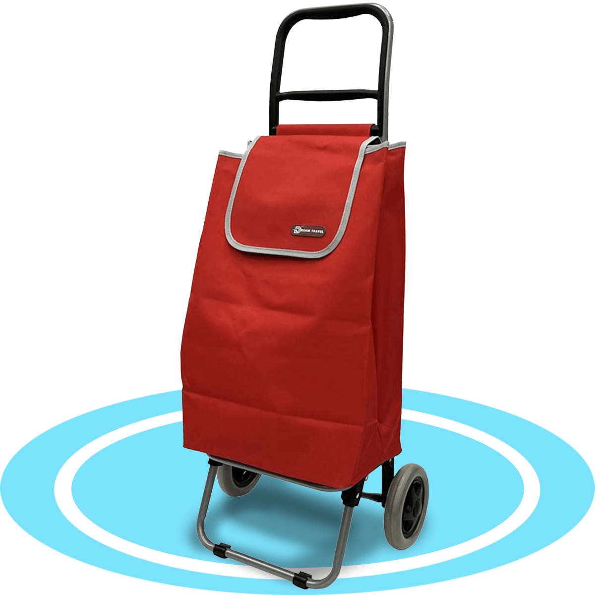 Carro Compra Plegable, Carro Plegable con Ruedas, Gran Capacidad de 40 Litros, 2 Ruedas Grandes Resistentes y Estables, Bolsa Desmontable Facilita Carga y Descarga de tus Compras, Fácil de Limpiar, Alto: 94 cm x Largo: 36 cm x Profundo: 27 cm