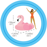 Flotador Piscina Flamenco Hinchable Grande con 2 Asas, Hecha de Vinilo Ultra Resistente, Con 2 Cámaras de Aire para Mayor Seguridad y 2 Asas Resistentes para Mayor Sujeción y Estabilidad, Incluye Kit de Parches para Reparar Pequeños Poros o Pinchazos